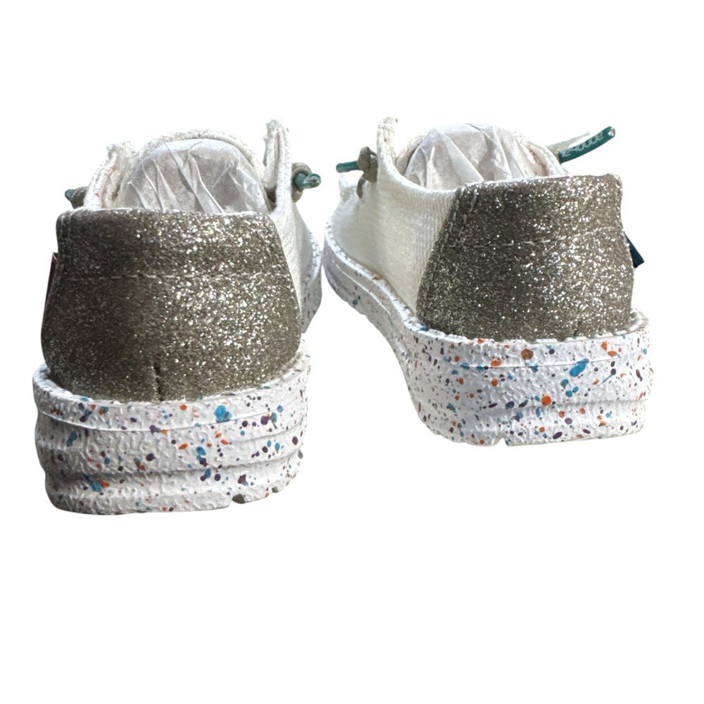Hey Dude Wendy Toddler Disco White Slip-On Shoes Size K6 / EU 22 or K8 EU 25 - Picture 8 of 10